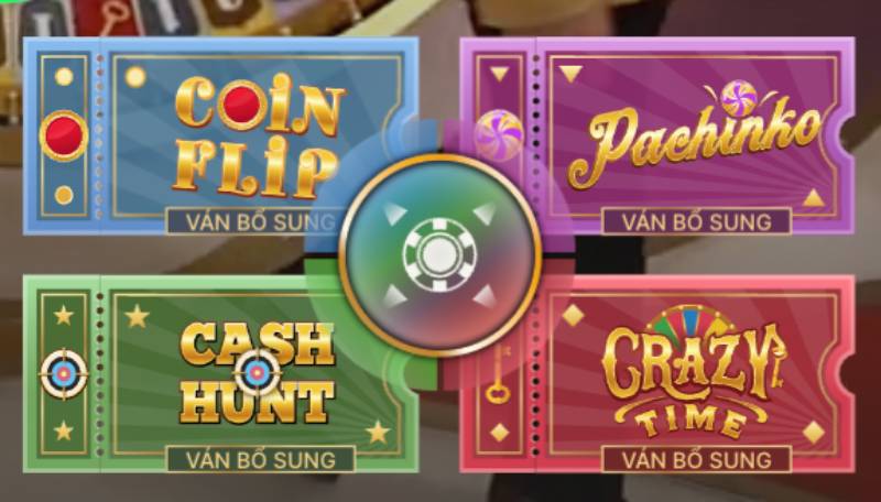 Chi tiết các vòng thưởng Bonus trong Crazy Time